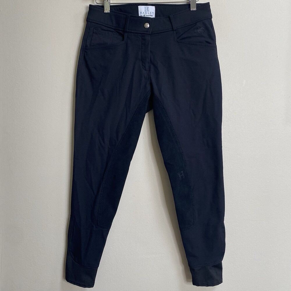 Hadley Black Mid-Rise Full Seat Riding Breeches By SmartPak Size 28 Regular - Picture 2 of 16